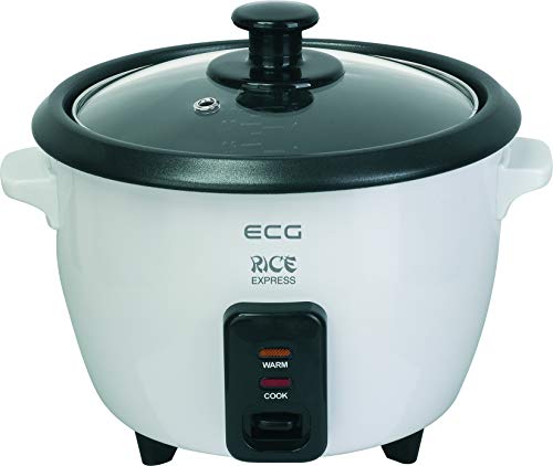 ECG RZ11 Reiskocher 1 L für alle Reisarten 400W Warmhaltefunktion, weiß von ECG