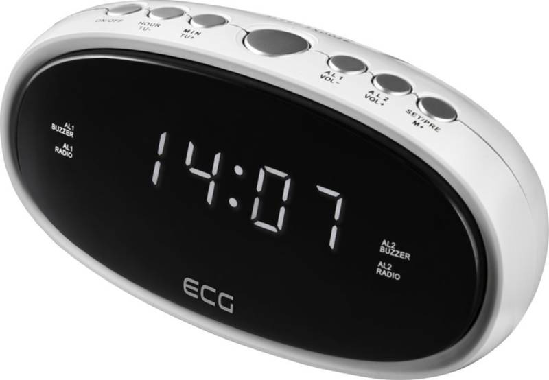 ECG Radiowecker RB 010 Weißes LED-Display mit Reduzierung der Helligkeit von ECG