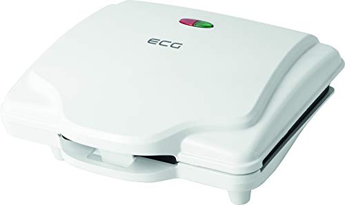 ECG S 1370 Waffel Waffeleisen, 2 quadratische Waffeln, Backplatten mit Antihaftbeschichtung, 700 W von ECG