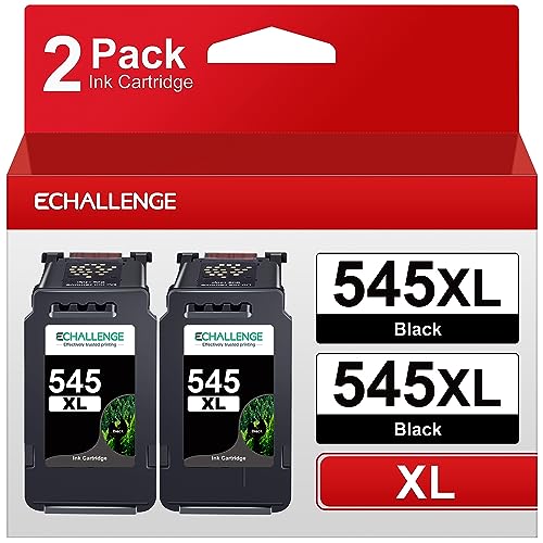 ECHALLENGE PG 545 XL Schwarz Ersatz für Canon Druckerpatronen 545 Multipack Black für MX495 Patronen für Pixma TS3350 MG2550s TS3150 TR4550 MG3050 TR4551 MG2950 MX490 MG2555s (2 Schwarz) von ECHALLENGE