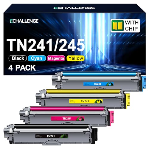ECHALLENGE TN241 TN245 Toner für Brother 241 245 TN241/245 Kompatibel DCP-9022CDW MFC-9332CDW MFC-9142CDN HL-3142CW HL-3140CW HL-3152CDW HL-3172CDW DCP-9017CDW MFC-9130CW (4er-Pack) von ECHALLENGE