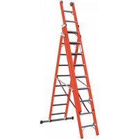 Echelle Direct - Elektrikerleiter 7+8+8 Sprossen - Erreichbare Höhe 5.21m - SCAV047/07 von ECHELLE DIRECT
