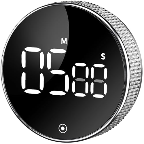 ECHOBUY Küchentimer Digital Digitaler Timer LED Bildschirm Küchentimer Magnetisch 3 Lautstärkemodi Küchentimer Digital für Kochen Übung Lernen von ECHOBUY