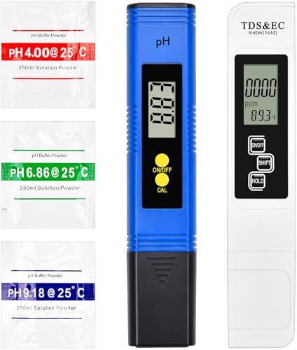 PH Messgerät Digital TDS Messgerät Set PH Tester Pool Messbereich 0,00-14,00PH Genauigkeit ±0,01PH Wasserqualität Tester für Pool Wasser Teich Aquarium(Blau&Weiß) PH Messgerät Digital TDS Messgerät Set PH Tester Pool Messbereich 0,00-14,00PH Genauigkeit ±0,01PH Wasserqualität Tester für Pool Wasser Teich Aquarium(Blau&Weiß) von ECHOBUY