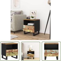 The Living Store Nachttisch Altholz Massiv & Holzwerkstoff - Industrieller Stil - Nachttisch - Altholz Tisch - Vintage Nachttisch - Wohnzimmer The Living Store Nachttisch Altholz Massiv & Holzwerkstoff - Industrieller Stil - Nachttisch - Altholz Tisch - Vintage Nachttisch - Wohnzimmer von ECHOO