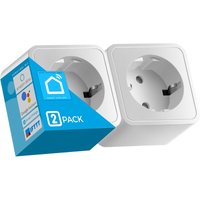 Echos - Smart wlan Steckdose 2er Pack 16 a Ausgangsleistung App-gesteuert Sprachsteuerung mit Alexa u. Google Home Smart Home Steckdose Fernsteuerung von ECHOS