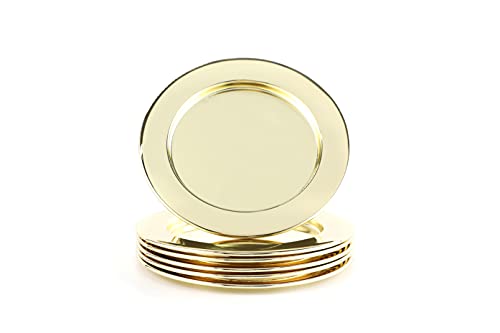 Echtwerk Glasuntersetzer-Set aus Edelstahl, Getränke-Untersetzer, Glasablage, Runde Untersetzer für Glas, Tassen, Vasen, Kerzen, kratzschutz, Ø ca. 8 cm, Gold-Edition, 6-teilig von ECHTWERK