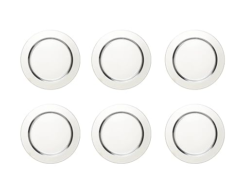 ECHTWERK 6-teiliges Platzteller/Servierteller Set Shiny aus hochwertigem Edelstahl, Silber-Edition, Ø 33,2 cm von ECHTWERK