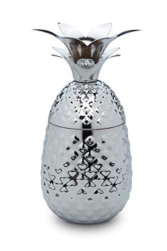 ECHTWERK Ananas Cocktail Becher/Pineapple Mug aus hochwertigem Edelstahl inkl. dekorativer Geschenkbox, 500ml, 9,3 x 20cm von ECHTWERK