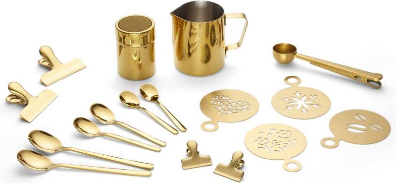 ECHTWERK Barista-Set, Kaffeezubehör-Set, ideal für Cappuccino oder Latte Macchiato, 23-tlg. von ECHTWERK