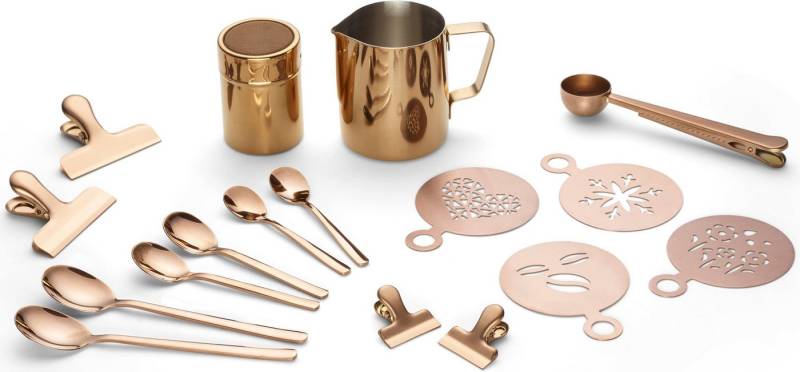 ECHTWERK Barista-Set, Kaffeezubehör-Set, ideal für Cappuccino oder Latte Macchiato, 23-tlg. von ECHTWERK