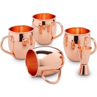 ECHTWERK Becher Kupferbecher Set, Außenfläche Glatt, 4 Becher, 1 Messbecher, 500 ml ECHTWERK Becher Kupferbecher Set, Außenfläche Glatt, 4 Becher, 1 Messbecher, 500 ml von ECHTWERK