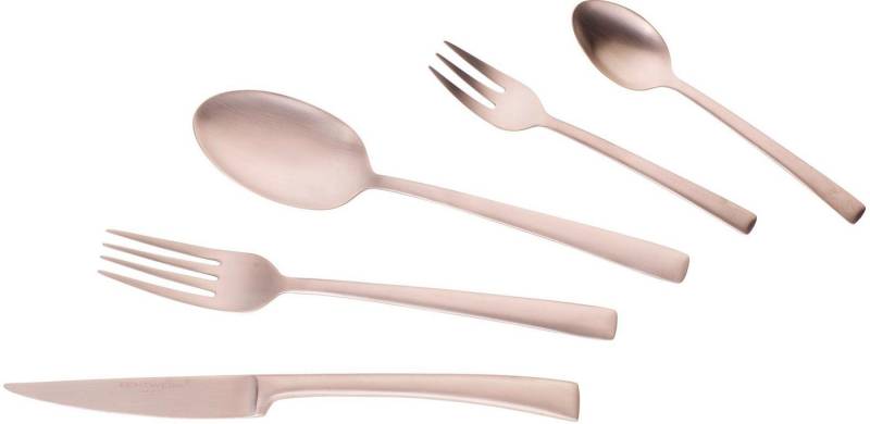 ECHTWERK Besteck-Set Avelino (30-tlg), 6 Personen, Edelstahl 18/10, Tafelbesteck, bronzefarben, Geschenkkassette von ECHTWERK