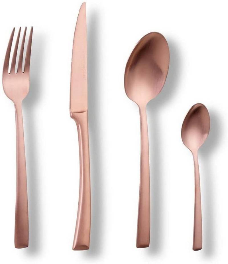 ECHTWERK Besteck-Set Avelino 16-teilig, Edelstahl, Bronze mattiert (16-tlg), 4 Personen, Edelstahl 18/10 von ECHTWERK