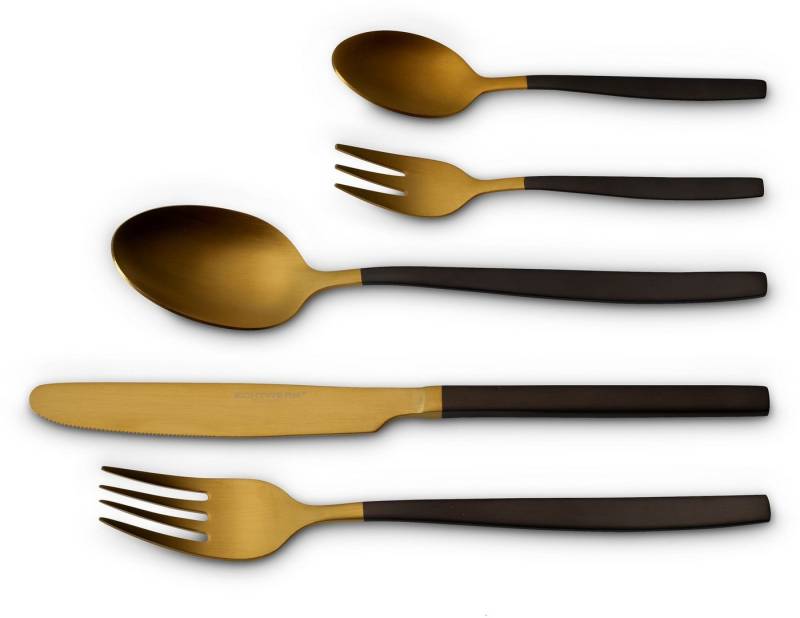 ECHTWERK Besteck-Set Positano Due (20-tlg), 4 Personen, Edelstahl 18/10, Tafelbesteck, PVD beschichtet, zweifarbig (Gold/Black) von ECHTWERK