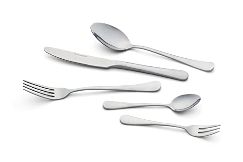 ECHTWERK Besteck-Set Sorrent für 6 Personen, 30-teilig, Besteckgarnitur in Vintage-Optik/Landhausstil, Silber-Edition, Besteck aus hochwertigem Edelstahl, Tafelbesteck für den Alltag oder Festtafel von ECHTWERK