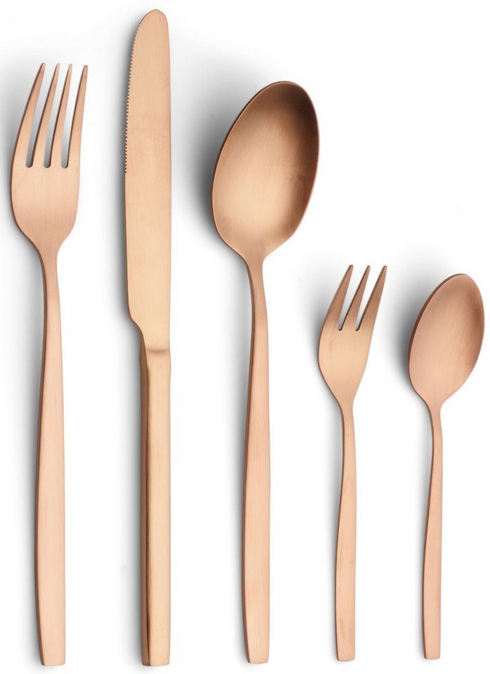 ECHTWERK Besteck-Set Tavira (30-tlg), 6 Personen, Edelstahl 18/10, Tafelbesteck, hochglänzend, PVD-beschichtet von ECHTWERK