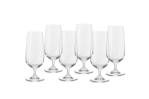 ECHTWERK Bier-Gläser 6er Set, 420 ml - Pilsgläser, Robuste Biertulpen mit kurzgezogenem Stiel und bauchiger Schale, spülmaschinenfest, 18,5 x 7,2 cm von ECHTWERK
