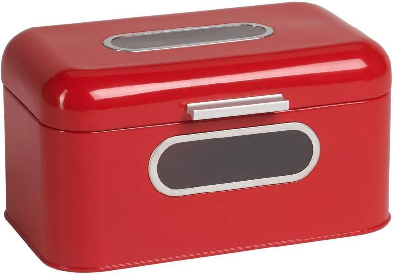 ECHTWERK Brotkasten Retro, Metall, (1-tlg), Brotaufbewahrung, Brotbox mit zwei praktischen Sichtfenstern, small von ECHTWERK