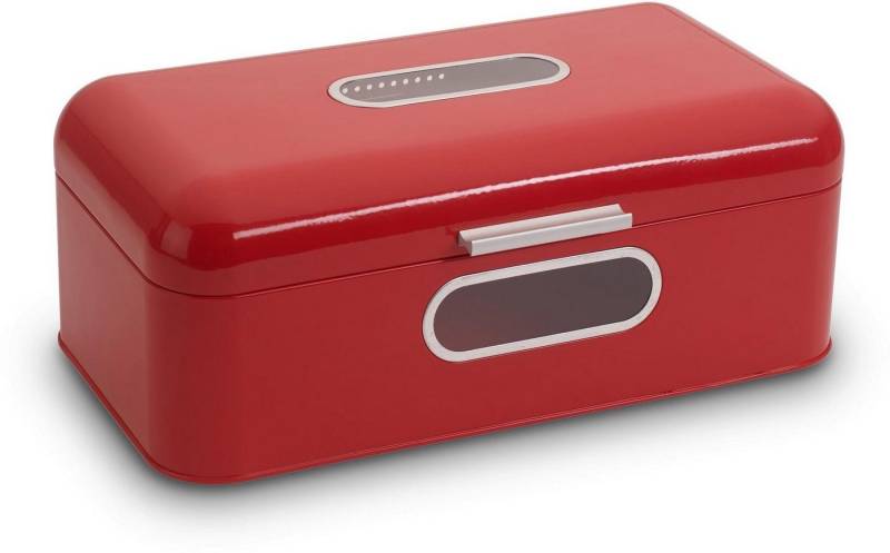 ECHTWERK Brotkasten Retro, Metall, (1-tlg), Brotaufbewahrung, Brotkorb, Brotbox mit zwei praktischen Sichtfenstern von ECHTWERK