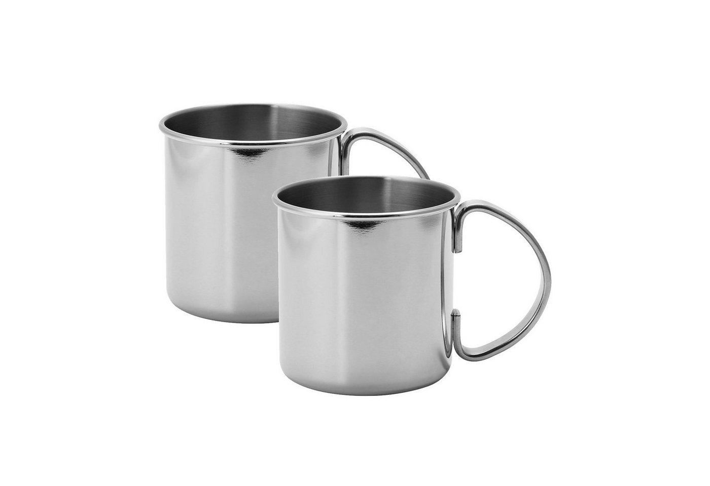 ECHTWERK Cocktailglas Kupferbecher-Set, Cocktailgläser, Edelstahl, Bruchsichere Edelstahl-Gläser, Cocktail-Set, Geschenkset, Silber 0,48l von ECHTWERK