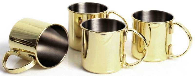 ECHTWERK Gläser-Set, Edelstahl, Outdoor Becher, Camping Tassen, Geschenkset, bruchsicher, 480 ml von ECHTWERK