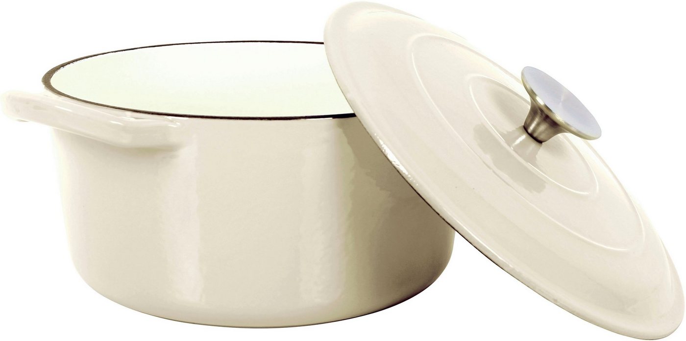 ECHTWERK Kochtopf, Brotbacktopf, Schmortopf, Emaille, Gusseisen (1-tlg), f. Backöfen, Grill, BBQ Induktion, 3,5 Liter, Ø 23,5 cm von ECHTWERK