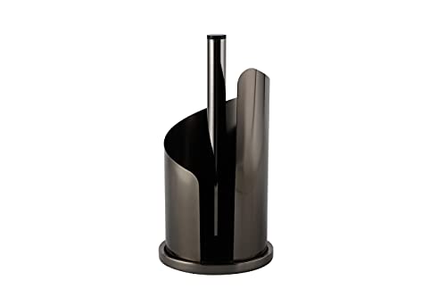 Echtwerk Küchenrollenhalter, Rollenhalter für Küchentücher, Papierrollenhalter aus Edelstahl, einfaches Abreißen, benutzerfreundlich, stehend, robust, Black-Edition, 15,5 x 33 cm von ECHTWERK
