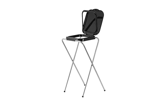 ECHTWERK Müllsackständer mit Deckel – Robuster Müllbeutelhalter für 70–100 Liter Säcke, mit Haltering, Stahlrahmen & Kunststoffdeckel, 38 x 36 x 75 cm, Schwarz von ECHTWERK