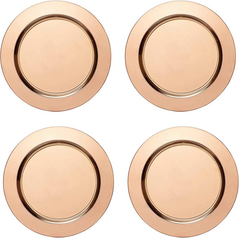 ECHTWERK Platzteller Dekoteller Set, Set, 4-tlg., Hergestellt aus hochwertigem Edelstahl von ECHTWERK