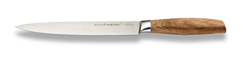 ECHTWERK Schinkenmesser aus hochwertigem Stahl, Filetiermesser, Küchenmesser, Rostfrei, Spezialstahl, Griff aus Rosenholz, Holzgriff, Classic-Edtion, Klingenlänge: 20 cm EW-SM-0345 von ECHTWERK