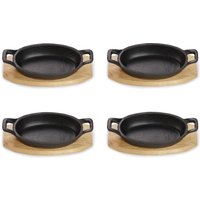 ECHTWERK Servierpfanne "4x Servierschale "SMALL"" Gusseisen Set, 4 Stk. tlg. inkl. dekorativem Servierbrett, bereits eingebrannt ECHTWERK Servierpfanne "4x Servierschale "SMALL"" Gusseisen Set, 4 Stk. tlg. inkl. dekorativem Servierbrett, bereits eingebrannt von ECHTWERK