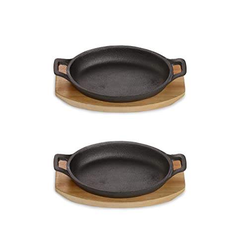 ECHTWERK Servierschalen Set aus Gusseisen, Servierpfännchen, Auflaufform mit Servierbrett, Grillpfanne, Bereits eingebrannt, Für Backöfen, Grill, und BBQ geeignet, zum Servieren, Big-Edition, 2tlg ECHTWERK Servierschalen Set aus Gusseisen, Servierpfännchen, Auflaufform mit Servierbrett, Grillpfanne, Bereits eingebrannt, Für Backöfen, Grill, und BBQ geeignet, zum Servieren, Big-Edition, 2tlg von ECHTWERK