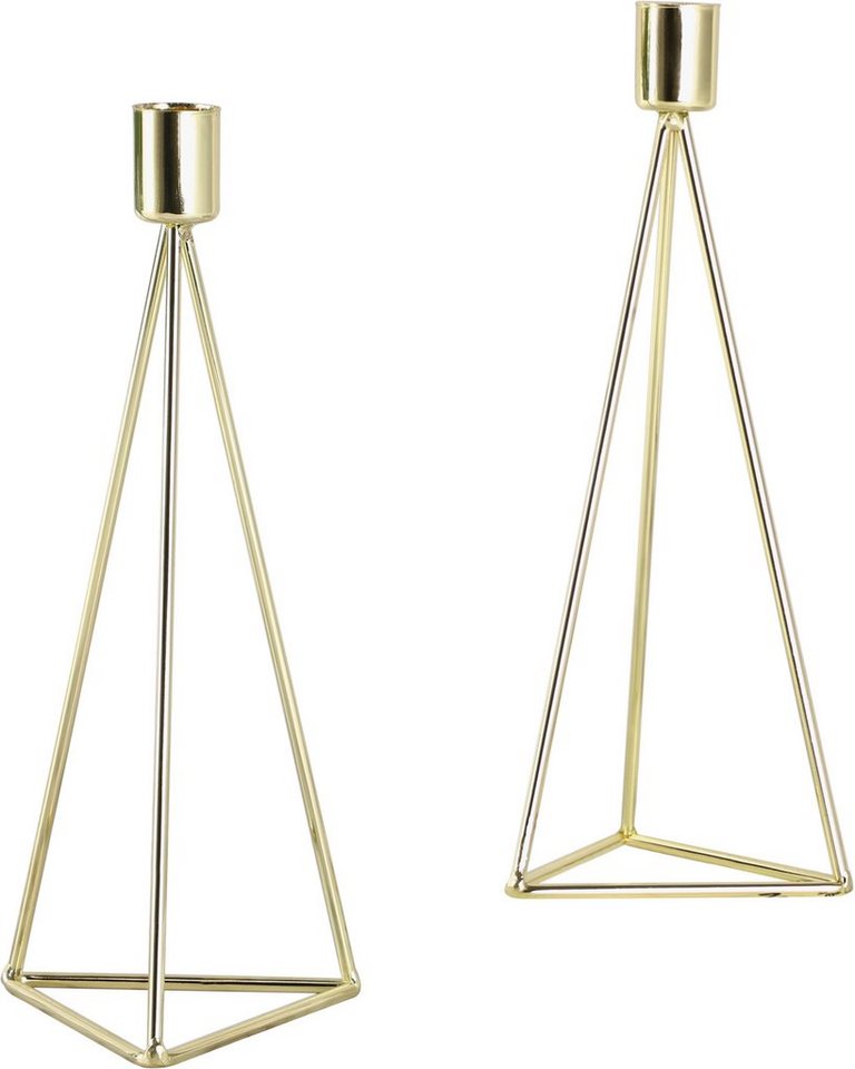 ECHTWERK Tischkerzenhalter Modern Big, Weihnachtsdeko (Set, 2 St), moderner Kerzenhalter aus Eisen, Kerzenständer, Höhe ca. 24,2 cm von ECHTWERK