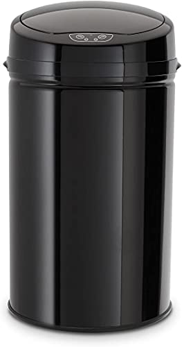 Echtwerk Abfalleimer, Mülleimer mit Sensor, elektrischer Müllbehälter, Infrarot Bewegungssensor, Korpus aus Edelstahl, Fassungsvermögen 30 Liter, INOX Black von ECHTWERK