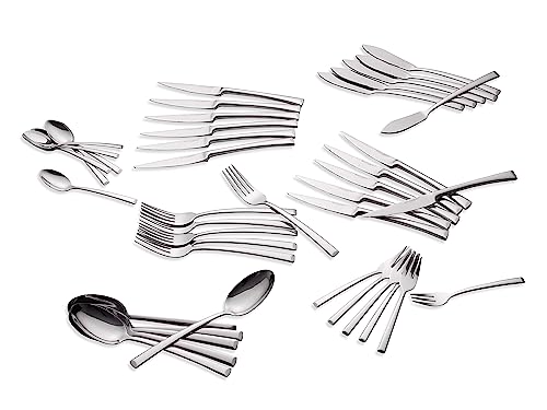 ECHTWERK Tafelbesteck Avelino, Silber Edition, 42-teilig, Essbesteck für bis zu 6 Personen, Edelstahl 18/10, hochglänzend, Hochwertiges Besteck Set, für festliche Tafeln, inkl. Aufbewahrungs-Kassette ECHTWERK Tafelbesteck Avelino, Silber Edition, 42-teilig, Essbesteck für bis zu 6 Personen, Edelstahl 18/10, hochglänzend, Hochwertiges Besteck Set, für festliche Tafeln, inkl. Aufbewahrungs-Kassette von ECHTWERK