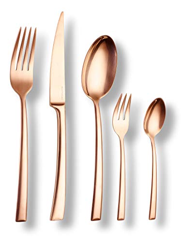 Echtwerk EW-BS-3020B Tafelbesteck Avelino/Shiny-Bronze Edition, 30-teilig, für 6 Personen, Edelstahl 18/10-hochglänzend, Hochwertiges Besteck Set, inkl. Aufbewahrungs-Kassette, 18/10 Stahl von ECHTWERK