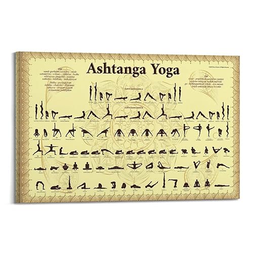 ECHUN Ashtanga Yoga Primary Series Gold Poster Dekorative Leinwand Wand & Kunst Bild Gemälde 40 x 60 cm ECHUN Ashtanga Yoga Primary Series Gold Poster Dekorative Leinwand Wand & Kunst Bild Gemälde 40 x 60 cm von ECHUN