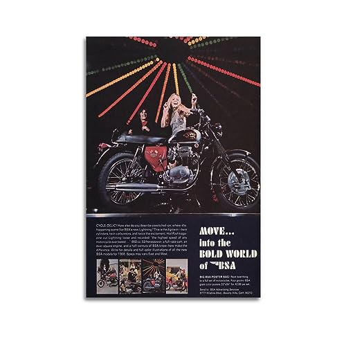 ECHUN BSA Lightning 650 Vintage-Motorrad-Poster, dekorative Leinwand, Wand- und Kunstbild, Gemälde, 40 x 60 cm ECHUN BSA Lightning 650 Vintage-Motorrad-Poster, dekorative Leinwand, Wand- und Kunstbild, Gemälde, 40 x 60 cm von ECHUN