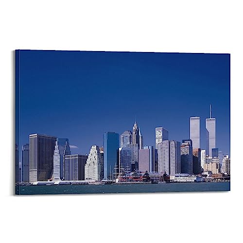 ECHUN City Poster World Trade Center New York City, dekorative Leinwand, Wand und Kunst, Bild, Gemälde, 30 x 45 cm ECHUN City Poster World Trade Center New York City, dekorative Leinwand, Wand und Kunst, Bild, Gemälde, 30 x 45 cm von ECHUN