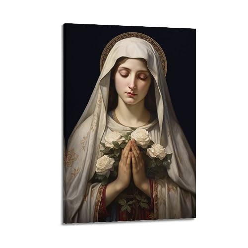 ECHUN Jungfrau Maria hat die Blumen, Poster, dekorative Leinwand, Wand- und Kunstbild, Gemälde, 20 x 30 cm ECHUN Jungfrau Maria hat die Blumen, Poster, dekorative Leinwand, Wand- und Kunstbild, Gemälde, 20 x 30 cm von ECHUN