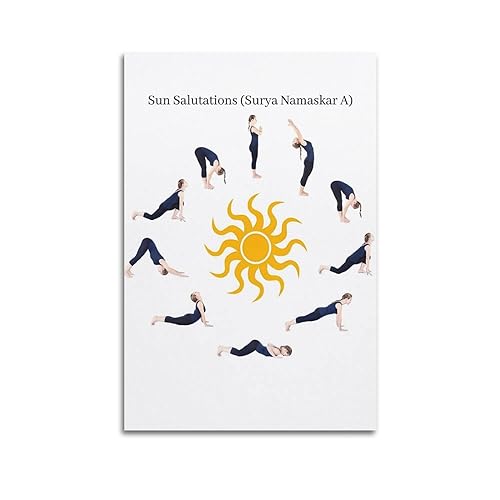 ECHUN Meditatives Yoga-Kunst-Poster, Sonnengruß, dekorative Leinwand, Wand- und Kunstbild, Gemälde, 40 x 60 cm ECHUN Meditatives Yoga-Kunst-Poster, Sonnengruß, dekorative Leinwand, Wand- und Kunstbild, Gemälde, 40 x 60 cm von ECHUN