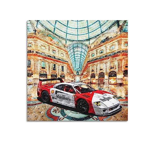 ECHUN Sportwagen-Poster für Ferrari F40 Rennwagen Supercar 8 dekorative Leinwand Wand & Kunstbild Gemälde 40 x 40 cm ECHUN Sportwagen-Poster für Ferrari F40 Rennwagen Supercar 8 dekorative Leinwand Wand & Kunstbild Gemälde 40 x 40 cm von ECHUN