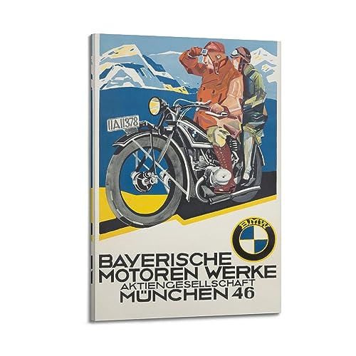 ECHUN Vintage Motorrad Poster BMW Motorräder Dekorative Leinwand Wand & Kunst Bild Gemälde 30 x 45 cm ECHUN Vintage Motorrad Poster BMW Motorräder Dekorative Leinwand Wand & Kunst Bild Gemälde 30 x 45 cm von ECHUN