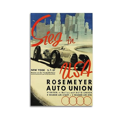 ECHUN Vintage Rennauto Poster ROSEMEYERAUTO UNION Dekorative Leinwand Wand & Kunst Bild Gemälde 30 x 45 cm ECHUN Vintage Rennauto Poster ROSEMEYERAUTO UNION Dekorative Leinwand Wand & Kunst Bild Gemälde 30 x 45 cm von ECHUN