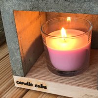Candle cube© Kleiner Teelicht Tisch-Kamin Ofen Stövchen Kerzen-Heizung Teelichtofen Heizwürfel mit Duftkerze English Rose von ECI TOOLS