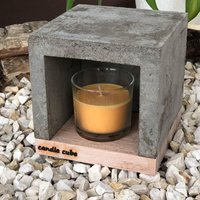 Candle cube© Kleiner Teelicht Tisch-Kamin Ofen Stövchen Kerzen-Heizung Teelichtofen Heizwürfel mit Duftkerze Exotic Fruits von ECI TOOLS