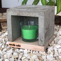 Candle cube© Kleiner Teelicht Tisch-Kamin Ofen Stövchen Kerzen-Heizung Teelichtofen Heizwürfel mit Duftkerze Flower Garden von ECI TOOLS