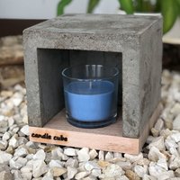 Candle cube© Kleiner Teelicht Tisch-Kamin Ofen Stövchen Kerzen-Heizung Teelichtofen Heizwürfel mit Duftkerze Seawind von ECI TOOLS