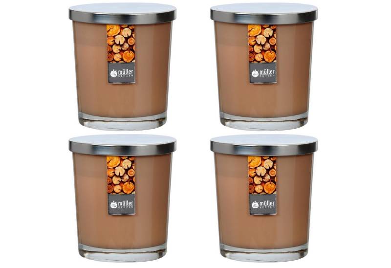 ECI Tools Duftkerze Maxi Duft-Kerzenglas 110/95 mm mit Deckel, Set 4 Stck., Sandalwood (4er Set) von ECI Tools